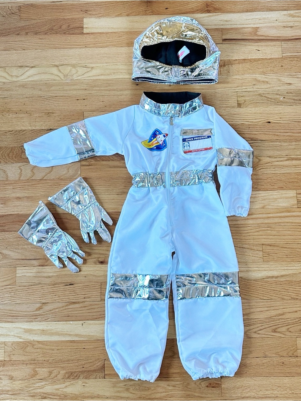 Melissa & Doug Astronaut Costume Kids 3-6 Space Explorer Helmet Gloves